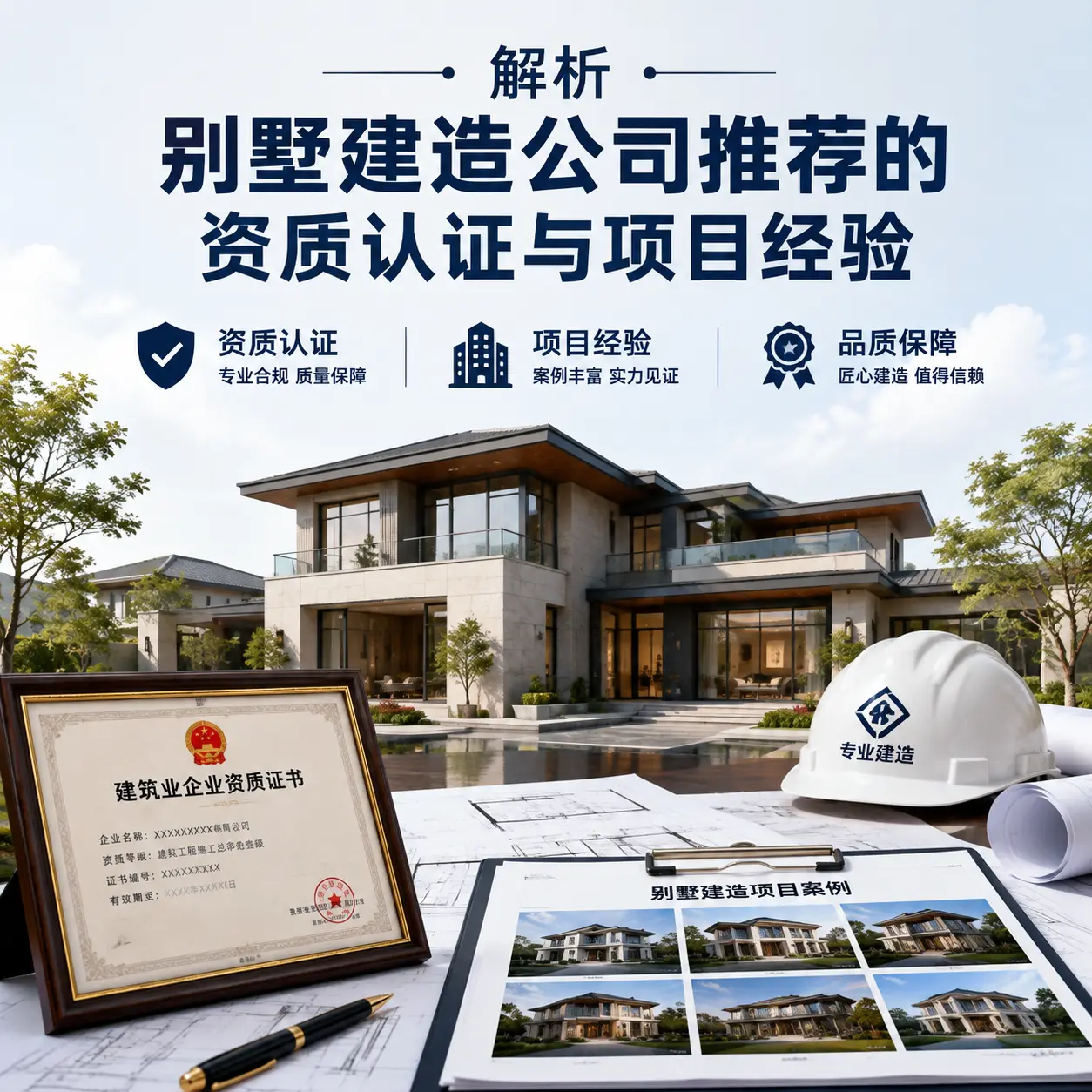 解析 正安 别墅建造公司推荐的资质认证与项目经验