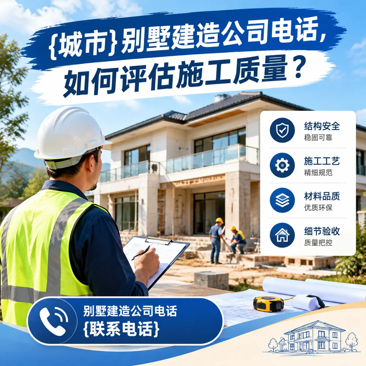 正安别墅建造公司电话,如何评估施工质量?