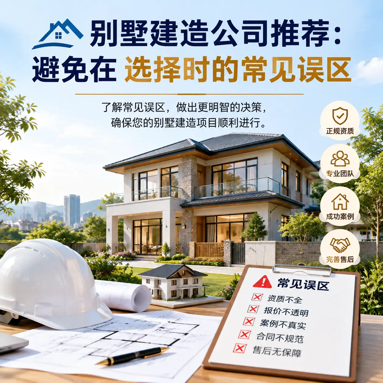 别墅建造公司推荐：避免在 正安 选择时的常见误区