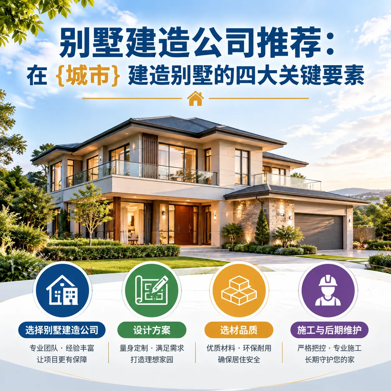 别墅建造公司推荐:在 正安 建造别墅的四大关键要素
