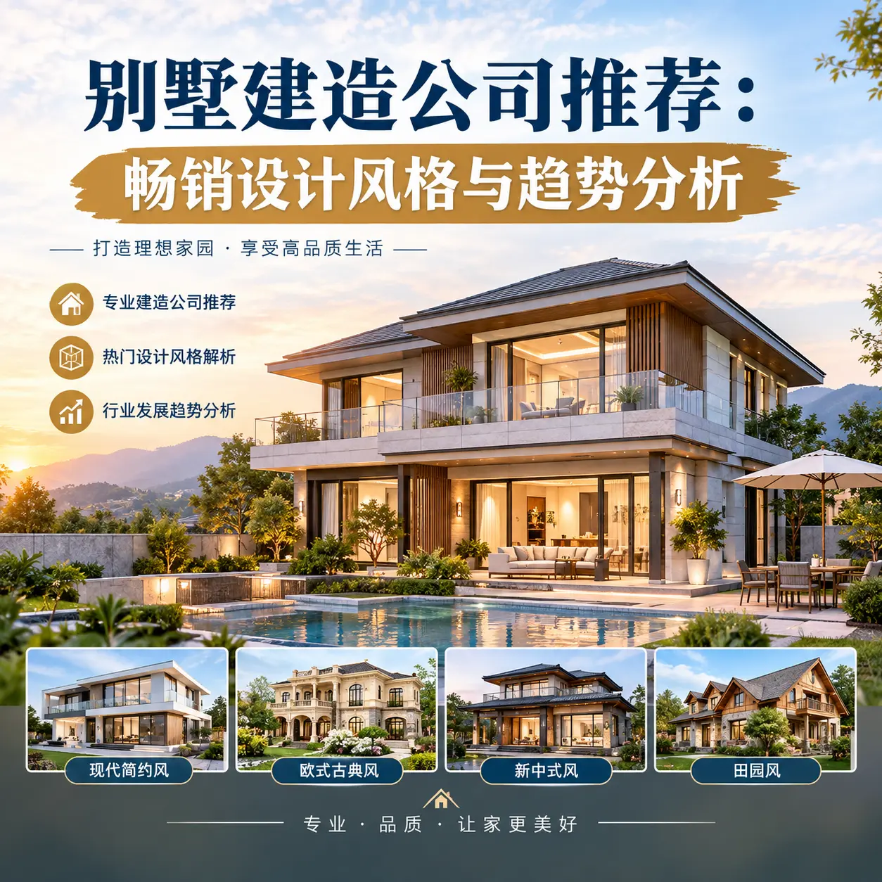 别墅建造公司推荐: 正安 畅销设计风格与趋势分析