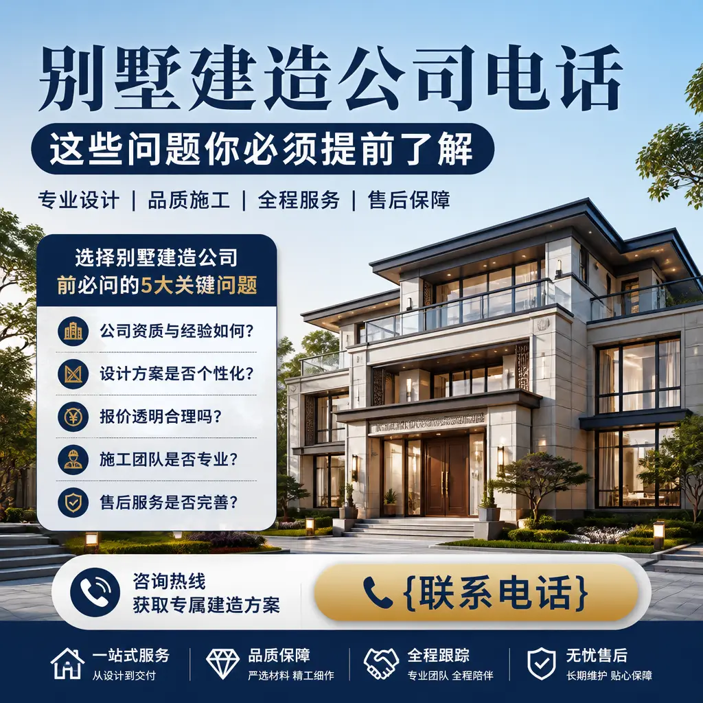 正安别墅建造公司电话，这些问题你必须提前了解