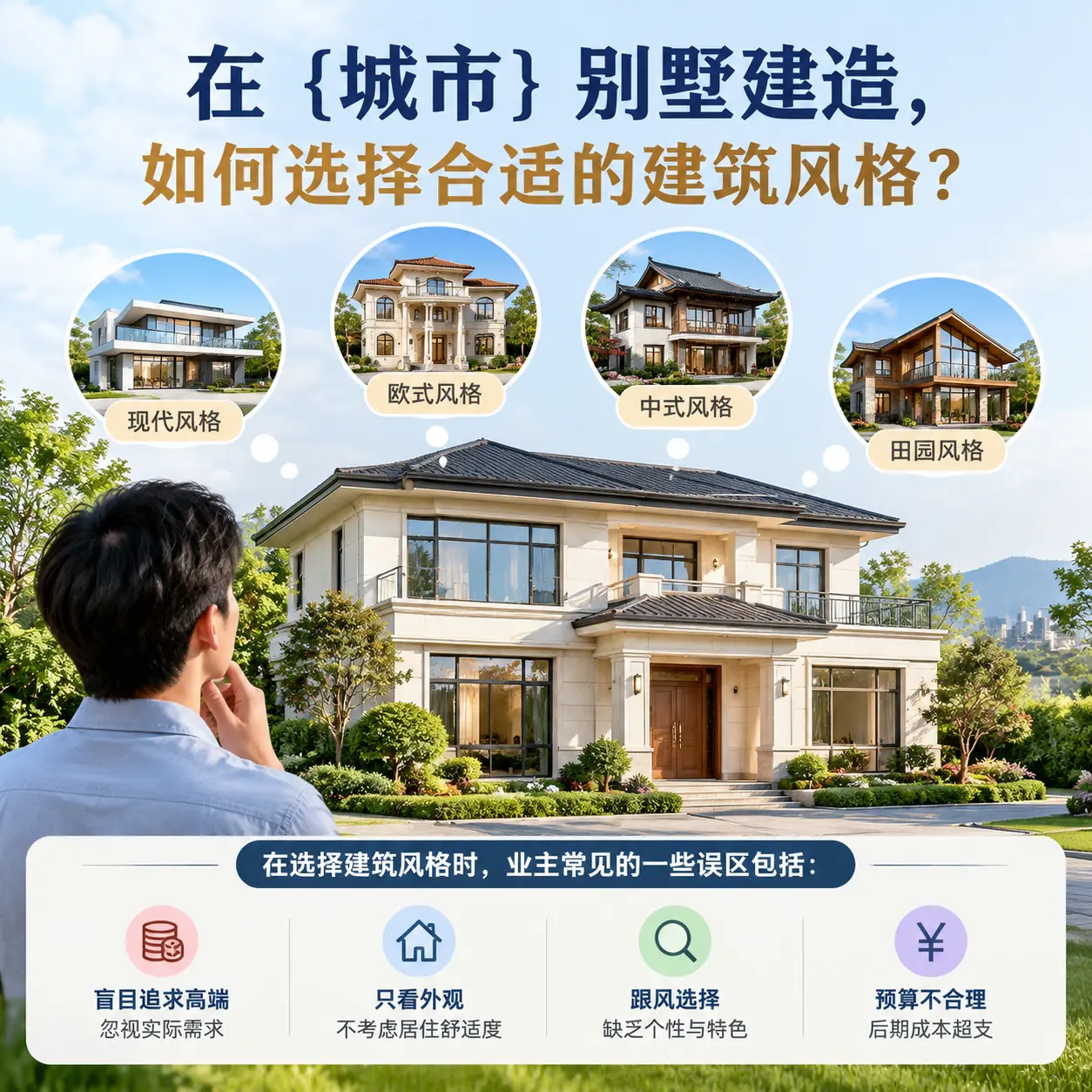 在 正安 别墅建造，如何选择合适的建筑风格？